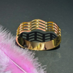 Anti Tarnish Crystal Wave Open Bangle for Women