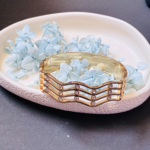 Anti Tarnish Crystal Wave Open Bangle for Women - Image 2