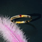 Anti Tarnish Red Stone Open Bangle