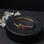 Anti Tarnish Nail Open Bangle for Women