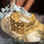 Anti Tarnish Floral Cutwork Gold Cuff Bangle