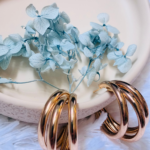 Anti Tarnish Gold Chunky Hoop Earrings