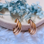 Anti Tarnish Layered Gold Hoop Earring