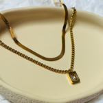 Anti-Tarnish White Crystal Neckalce