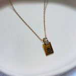 Anti-Tarnish Gold-Tone Pendant Necklace