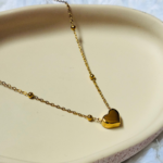 Anti Tarnish Heart Pendant Necklace for Women – Stainless Steel Daily Wear Jewellery